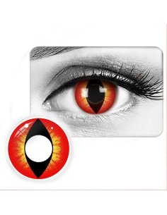 ⭐Lentes Halloween Cat Dragon de Fuego Banshee Fire de Pupila Vertical