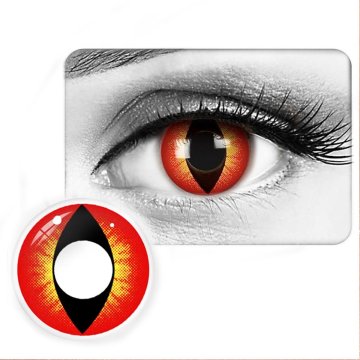 ⭐Lentes Halloween Cat Dragon de Fuego Banshee Fire de Pupila Vertical
