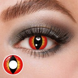 ⭐Lentes Halloween Cat Dragon de Fuego Banshee Fire de Pupila Vertical