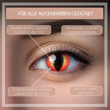 ⭐ Lentes Halloween Cat Dragon Banshee Fuego