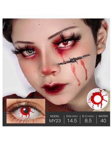 ⭐ Lentes Crazy BloodShot Trauma Sangre FX