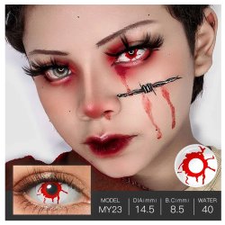 ⭐ Lentes Crazy BloodShot Trauma Sangre FX