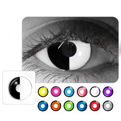 ⭐ Lentes de Contacto Locos de Fantasía Crazy Noche Negra Halloween