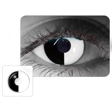⭐ Lentes de Contacto Locos de Fantasía Crazy Noche Negra Halloween