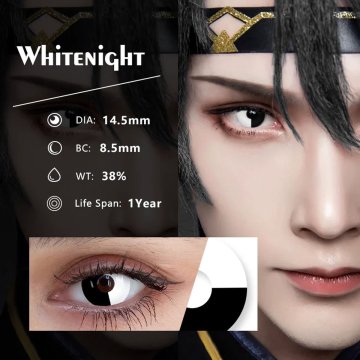 ⭐ Lentes de Contacto Locos de Fantasía Crazy Noche Negra Halloween