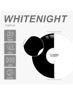 ⭐ Lentes de Contacto Locos de Fantasía Crazy Noche Negra Halloween 2