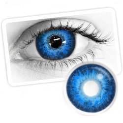 ⭐ Lentes de Contacto Locos Crazy Golden Blue de Fantasía halloween