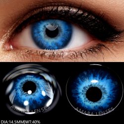 ⭐ Lentes de Contacto Locos Crazy Golden Blue de Fantasía halloween