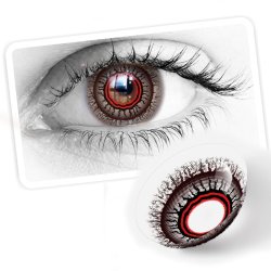 ⭐ Lentes Halloween Crazy Red Obscura Terroríficos