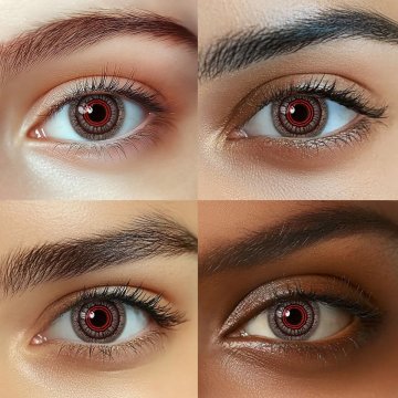 ⭐ Lentes Halloween Crazy Red Obscura Terroríficos