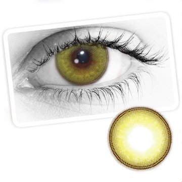 ⭐ Lentes de Contato Cosplay Piña Amarilla con Efecto burbuja Dolly Eyes