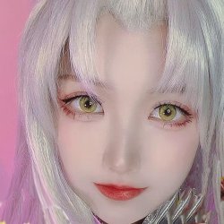 ⭐ Lentes de Contato Cosplay Piña Amarilla con Efecto burbuja Dolly Eyes