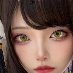 ⭐ Lentes de Contato Cosplay Piña Amarilla con Efecto burbuja Dolly Eyes