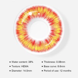 ⭐ Lentes de Contacto Cosplay Diluc Demon de Genshin Impact