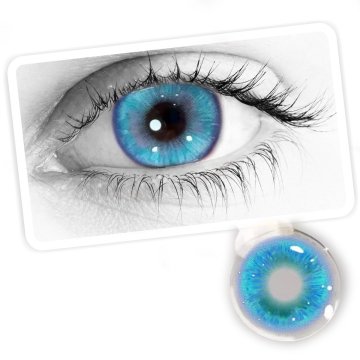 ⭐  Lentes de Contacto Cosplay Angel Wing Azul Kawaii