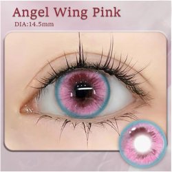 ⭐Lentes de Contacto Cosplay Angel Wing Rosado Kawaii