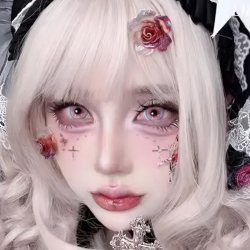 ⭐Lentes de Contacto Cosplay Angel Wing Rosado Kawaii