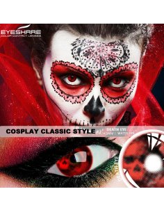 ⭐ Lentes de Contacto Locos Crazy Fantasía  Ojo De La Muerte halloween 2