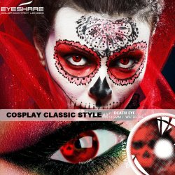 ⭐ Lentes de Contacto Locos Crazy Fantasía  Ojo De La Muerte halloween