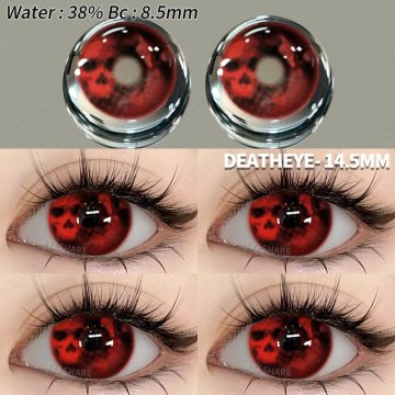 ⭐ Lentes de Contacto Locos Crazy Fantasía  Ojo De La Muerte halloween