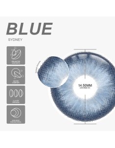 ⭐ Lentes Cosméticos Sydney Color Azul 2