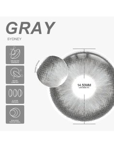 ⭐ Lentes Cosméticos Sydney Color Gris 2