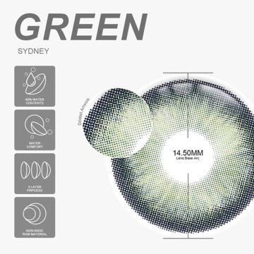 ⭐ Lentes Cosméticos Sydney Color Verde