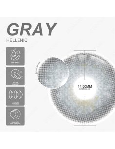 ⭐  Lentes Cosméticos Hellenic Color Gris 2