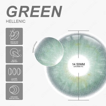 ⭐Lentes Cosméticos Hellenic Color Verde