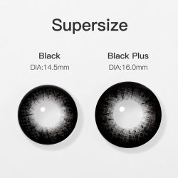 Lentes SuperSize 16 mm Negro | Big Eyes Plus
