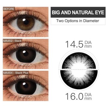 ⭐   Lentes Cosméticos BigEyes Color Negro