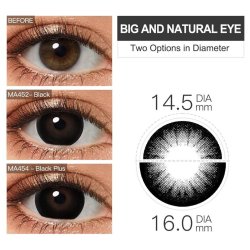 Lentes SuperSize 16 mm Negro | Big Eyes Plus