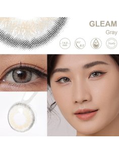 ⭐    Lentes Cosméticos Gleam Color Gris 2