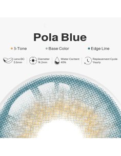 ⭐   Lentes Cosméticos Pola Color Azul 2