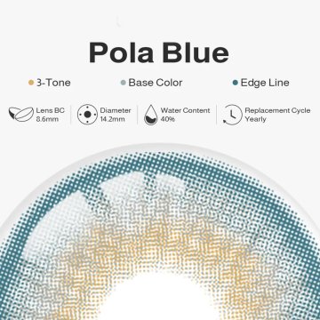 ⭐   Lentes Cosméticos Pola Color Azul