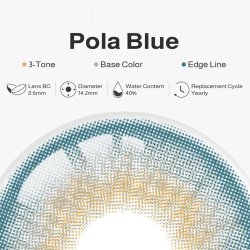 ⭐   Lentes Cosméticos Pola Color Azul