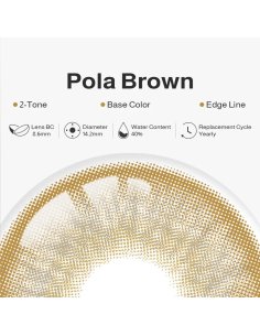 ⭐   Lentes Cosméticos Pola Color Cafe 2