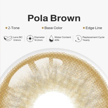 ⭐   Lentes Cosméticos Pola Color Cafe