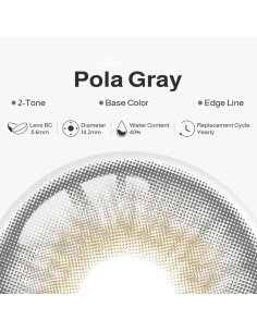 ⭐   Lentes Cosméticos Pola Color Gris 2