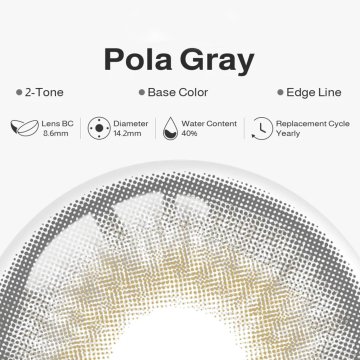 ⭐   Lentes Cosméticos Pola Color Gris