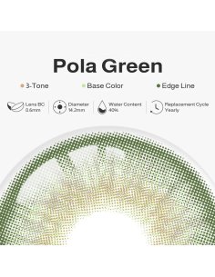 ⭐   Lentes Cosméticos Pola Color Verde 2