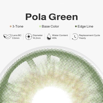 ⭐   Lentes Cosméticos Pola Color Verde