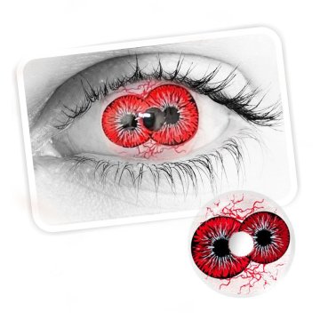Lentes Crazy Dicoria Red Doble Iris Epicos Tripupila Efectos Especiales FX