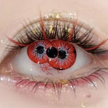 Lentes Crazy Dicoria Red Doble Iris Epicos Tripupila Efectos Especiales FX