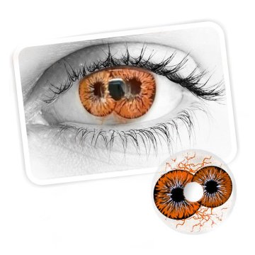 Lentes Crazy Dicoria Yellow Doble Iris Epicos Tripupila Efectos Especiales FX