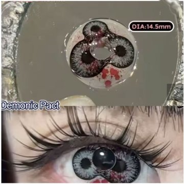 Lentes Crazy Tricoria Triple Gray Iris Epicos Tripupila Efectos Especiales FX