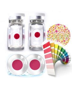 Lentes de contacto daltónicos defectos de visión de Color Rojo