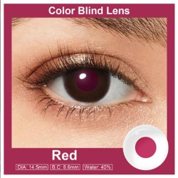 Lentes de contacto daltónicos defectos de visión de Color Rojo