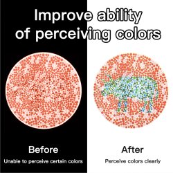 Lentes de contacto daltónicos defectos de visión de Color Rojo