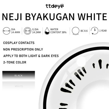 ⭐ Lentes de Contacto Anime Byakugan Neji Hyuga